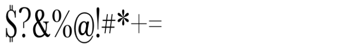 Avantime Narrow Regular Font OTHER CHARS