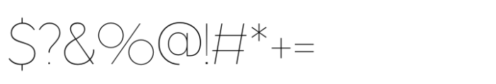 Avantique Thin Font OTHER CHARS