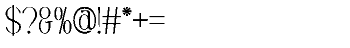 Avathor Type Thin Font OTHER CHARS