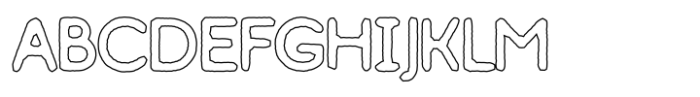 Avawon Cutout Outline Font UPPERCASE
