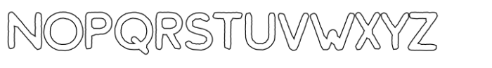 Avawon Cutout Outline Font UPPERCASE