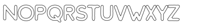 Avawon Cutout Outline Font LOWERCASE