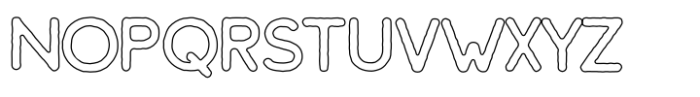 Avawon Outline Font UPPERCASE