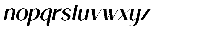 Avehope Medium Italic Font LOWERCASE