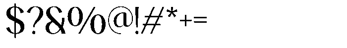 Avehope Regular Font OTHER CHARS