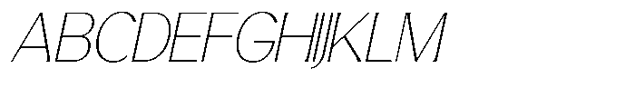 Avehope Thin Italic Font UPPERCASE