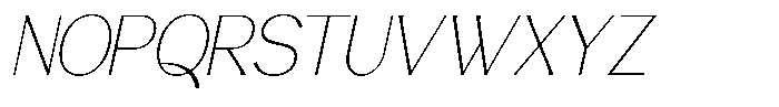 Avehope Thin Italic Font UPPERCASE