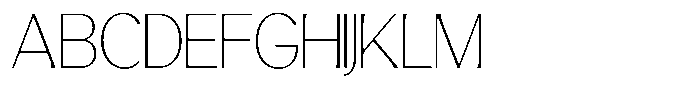 Avehope Thin Font UPPERCASE