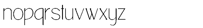Avehope Thin Font LOWERCASE