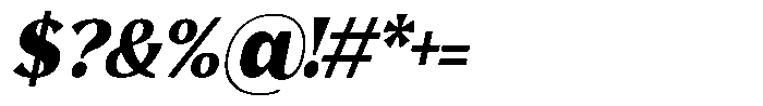 Avella Black Italic Font OTHER CHARS