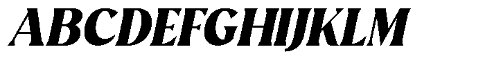 Avella Black Italic Font UPPERCASE