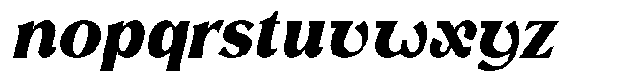 Avella Black Italic Font LOWERCASE