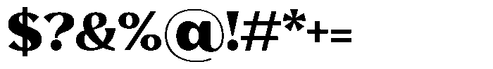 Avella Black Font OTHER CHARS