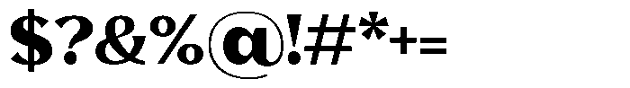 Avella Extra Bold Font OTHER CHARS