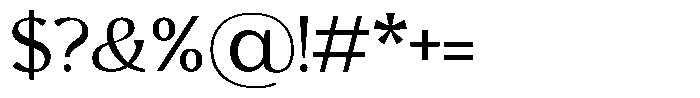 Avella Extra Light Font OTHER CHARS