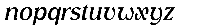 Avella Italic Font LOWERCASE