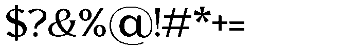 Avella Light Font OTHER CHARS