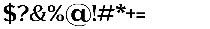 Avella Medium Font OTHER CHARS