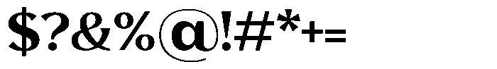 Avella Semi Bold Font OTHER CHARS