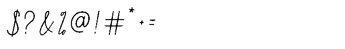 Avelora Script Font OTHER CHARS