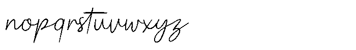 Avelora Script Font LOWERCASE