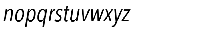 Avenir Next Condensed Italic Font LOWERCASE
