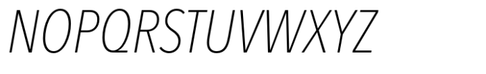 Avenir Next Condensed Thin Italic Font UPPERCASE