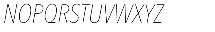 Avenir Next Condensed Ultra Light Italic Font UPPERCASE