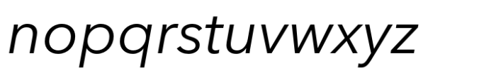 Avenir Next Italic Font LOWERCASE