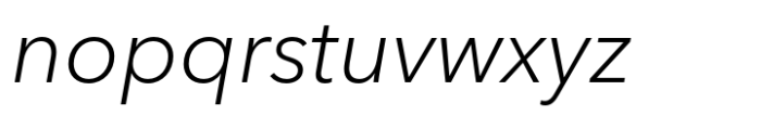 Avenir Next Light Italic Font LOWERCASE