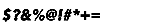 Avenir Next Paneuropean SemiCondensed Black Italic Font OTHER CHARS