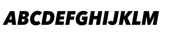 Avenir Next Paneuropean SemiCondensed Black Italic Font