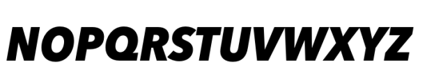 Avenir Next Paneuropean SemiCondensed Black Italic Font UPPERCASE