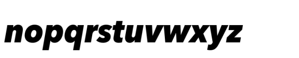 Avenir Next Paneuropean SemiCondensed Black Italic Font LOWERCASE