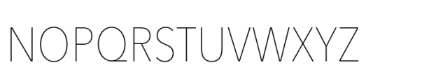 Avenir Next Paneuropean SemiCondensed UltraLight Font UPPERCASE