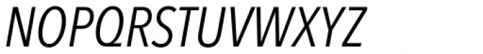 Avenir Next Pro Condensed Italic Font UPPERCASE