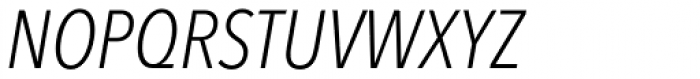 Avenir Next Pro Condensed Light Italic Font UPPERCASE