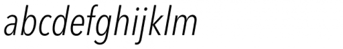 Avenir Next Pro Condensed Light Italic Font LOWERCASE