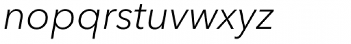 Avenir Next Pro Light Italic Font LOWERCASE