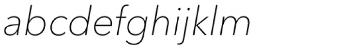 Avenir Next Pro Thin Italic Font LOWERCASE