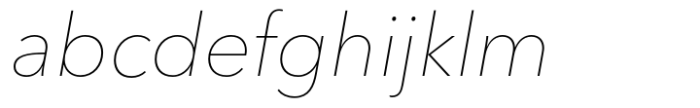 Avenir Next Ultra Light Italic Font LOWERCASE