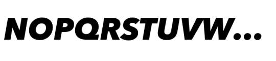 Avenir Next World Black Italic Font UPPERCASE