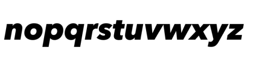 Avenir Next World Black Italic Font LOWERCASE