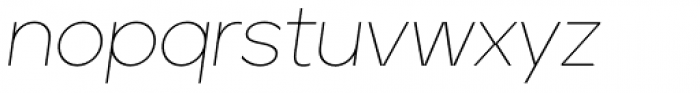 Aventa Thin Italic Font LOWERCASE