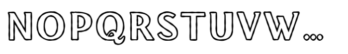 Aventia Sans Outline Font UPPERCASE