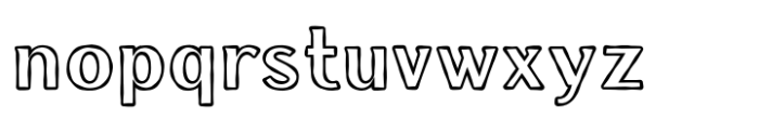 Aventia Sans Outline Font LOWERCASE
