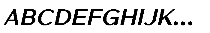 Avenyx Sans Bold Oblique Font UPPERCASE
