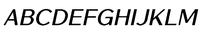Avenyx Sans Semi Bold Oblique Font UPPERCASE