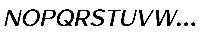 Avenyx Sans Semi Bold Oblique Font UPPERCASE