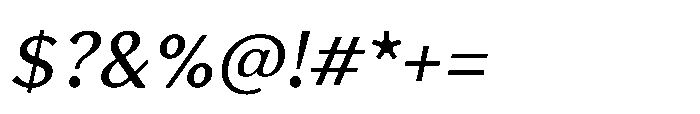 Avenyx Serif Regular Italic Font OTHER CHARS